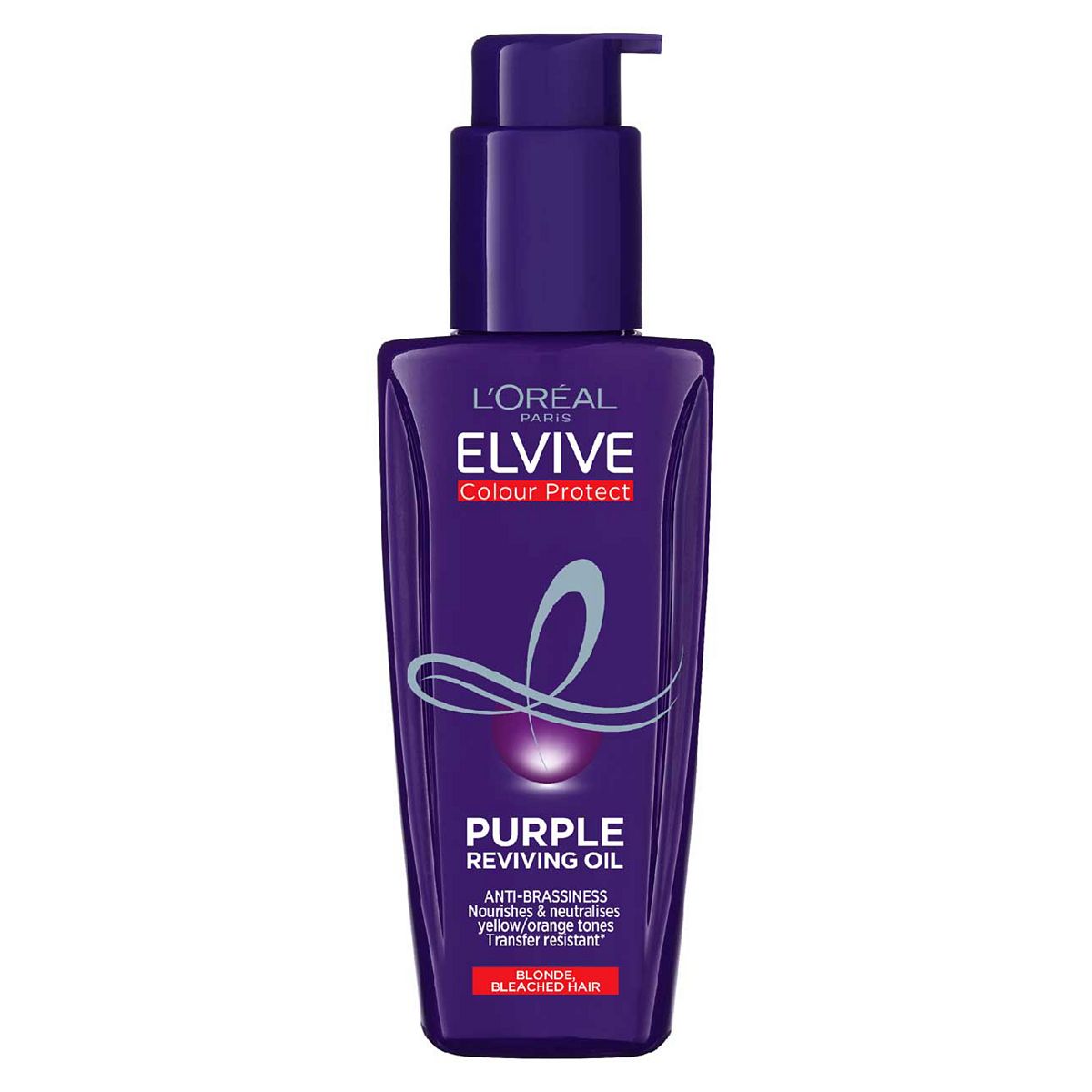 L'Oreal Paris Elvive Colour Protect Anti-Brassiness Purple Hair Oil for Coloured or Highlighted Hair 100ml GOODS Boots   