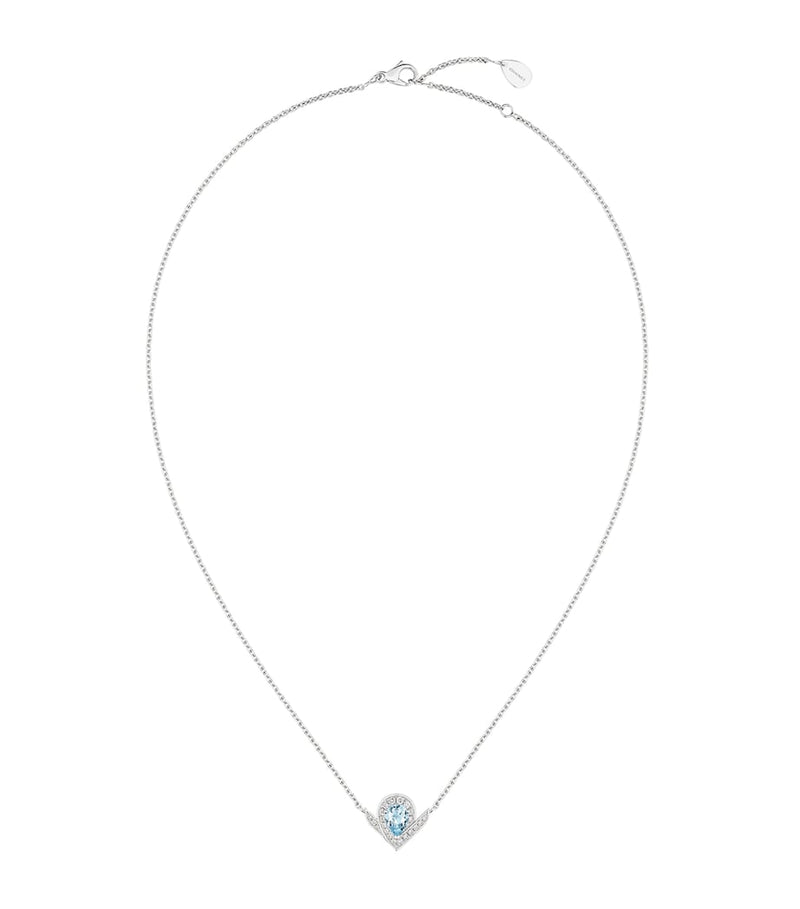 Chaumet Joséphine Aigrette pendant necklace aquamarine diamonds - British product
