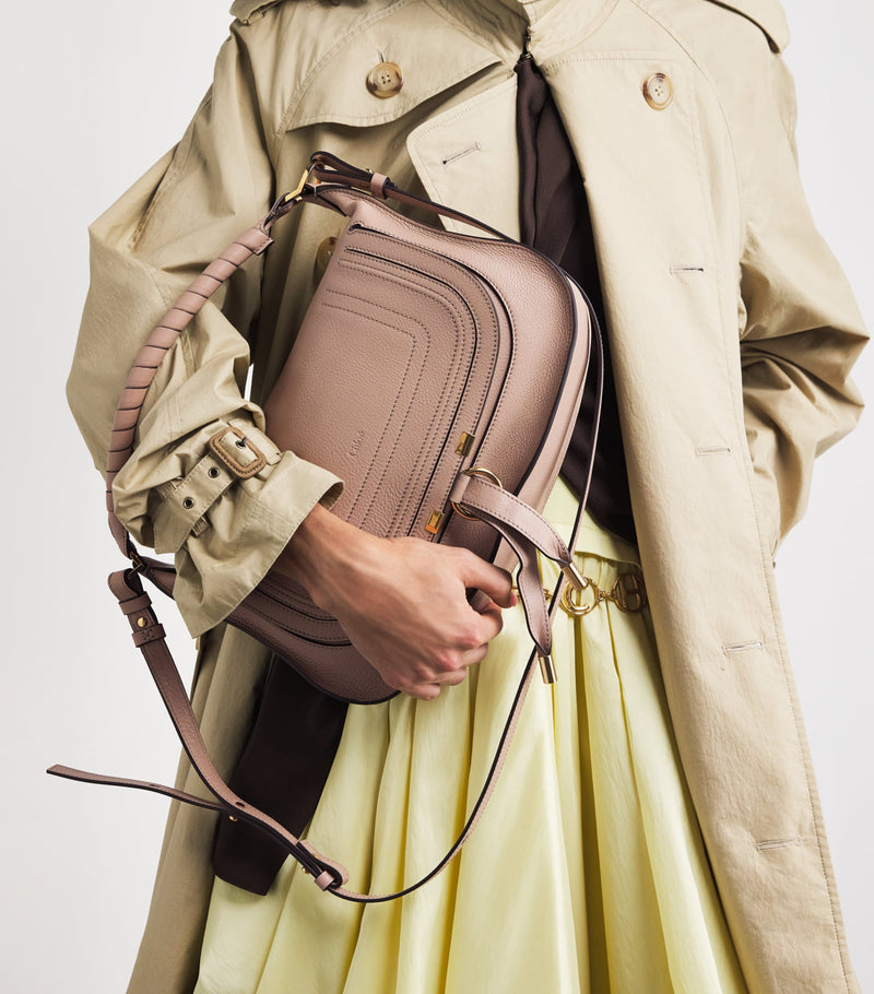 Chloé Marcie small leather shoulder bag imported from the UK