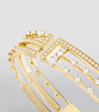 MARLI New York large yellow gold and diamond bangle, UK version