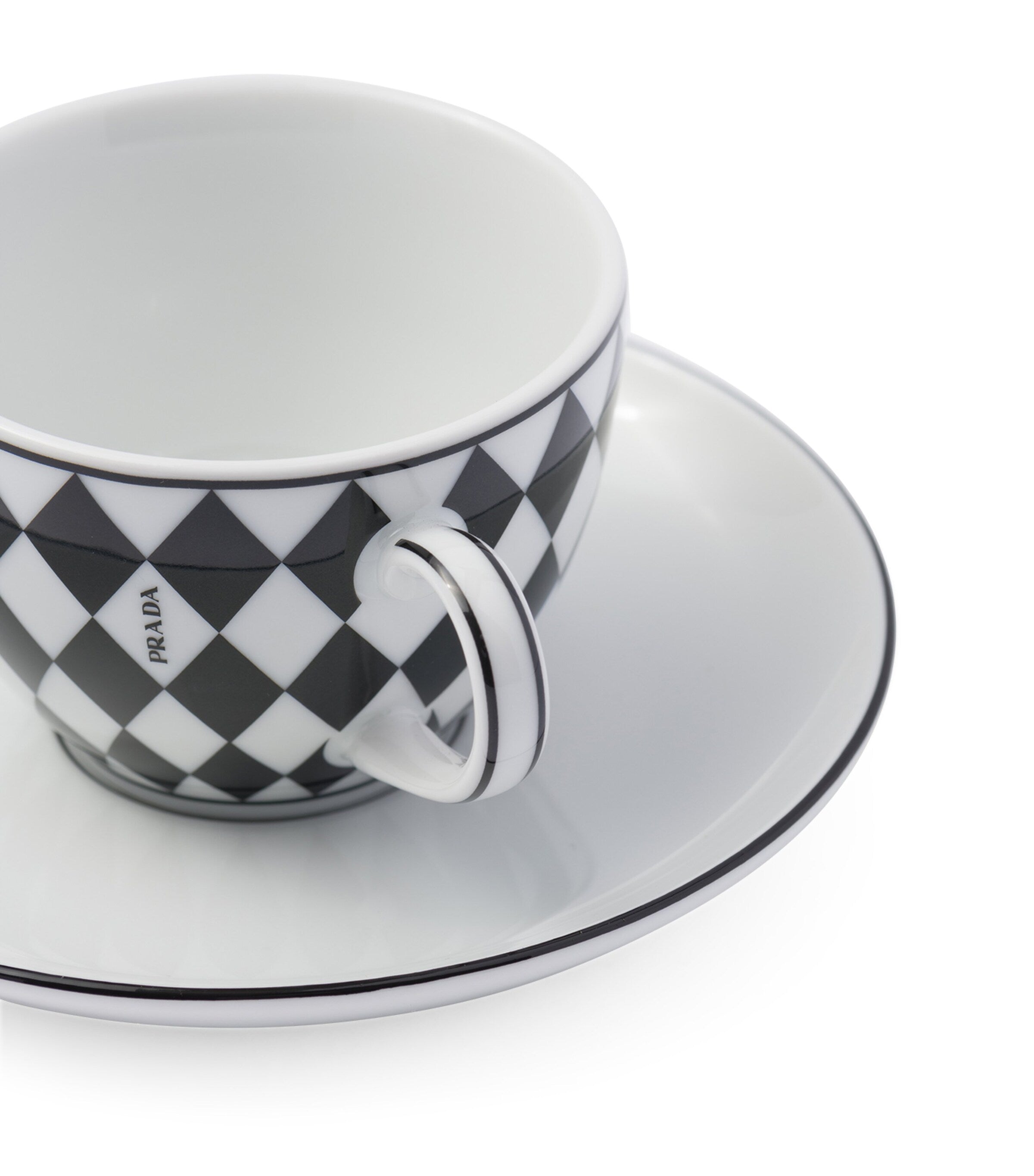 Prada chequerboard coffee cup set of 4, imported from the UK