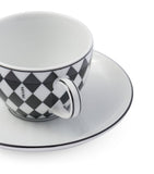 Prada chequerboard coffee cup set of 4, imported from the UK