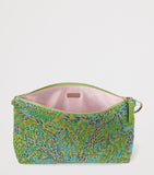 Jimmy Choo Callie metallic canvas clutch bag (British brand)