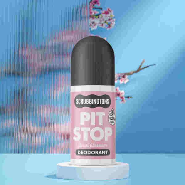 Scrubbingtons Pit Stop natural deodorant for women Blossom 75ml, UK version