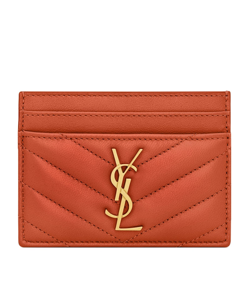 Saint Laurent Cassandre leather card holder with YSL hardware - British product