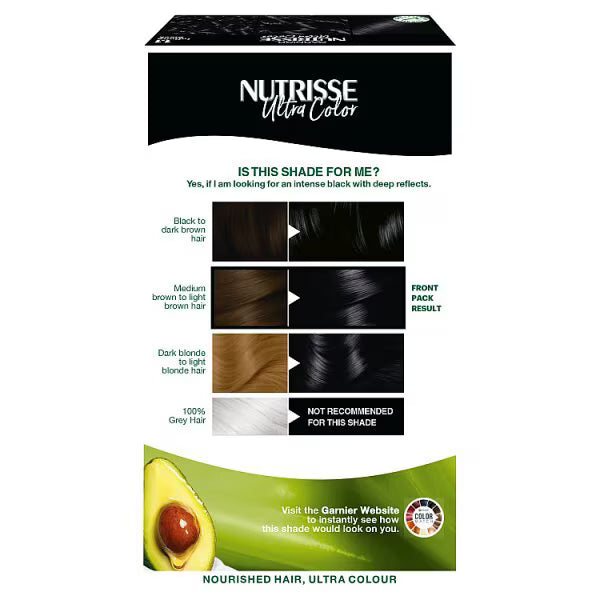 Garnier Nutrisse Infinite Black hair dye, UK version