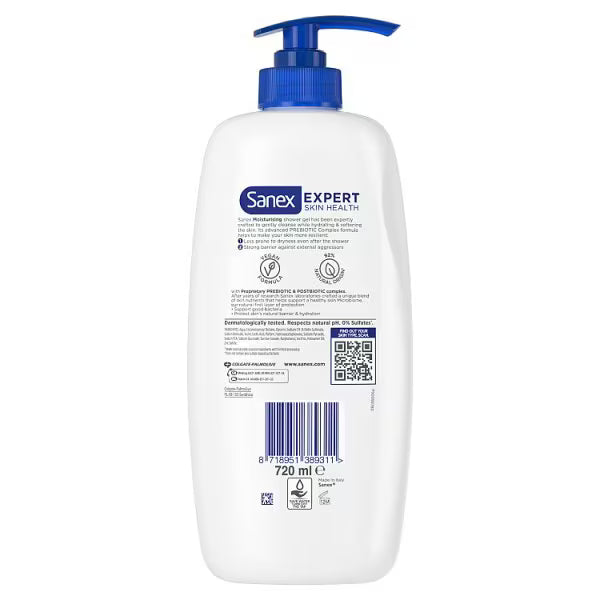 Sanex Expert shower gel moisturising 720ml (British brand)