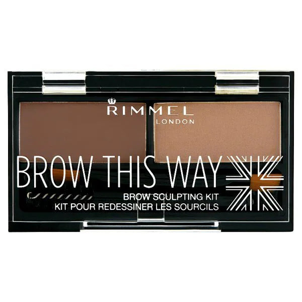Rimmel eyebrow sculpting kit medium brown, imported from the UK