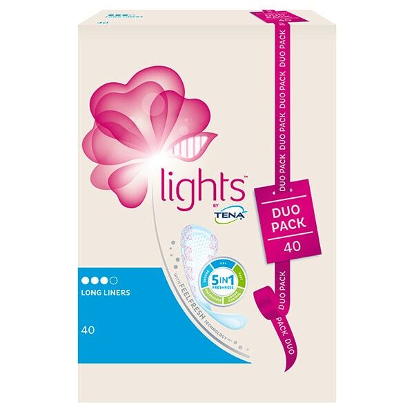 TENA Lights Long Incontinence Liners 40 pack GOODS Boots   