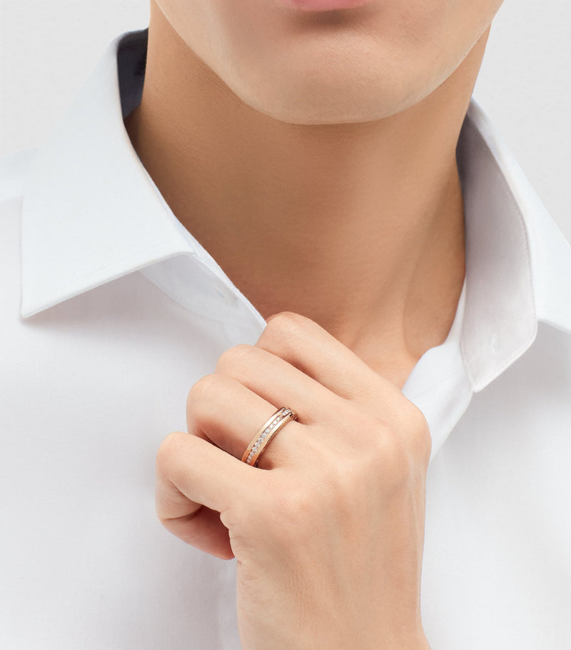 Bvlgari rose gold diamond B.zero1 ring - British product