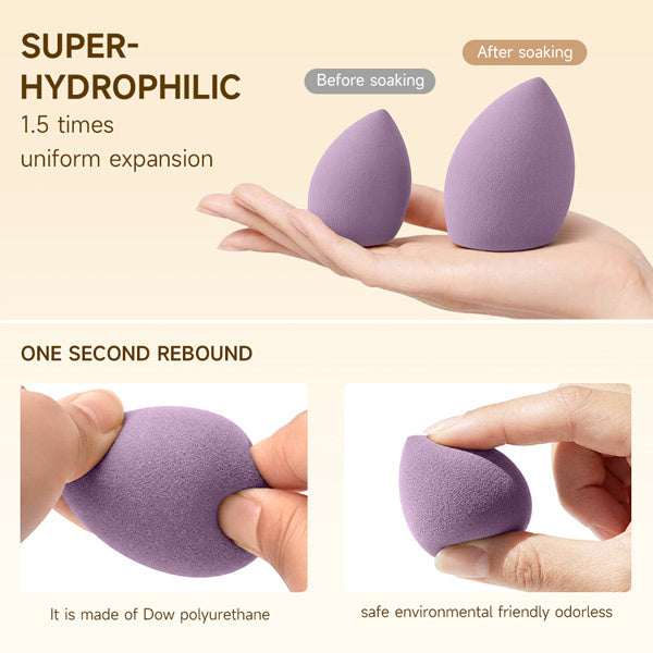 Livingandhome makeup sponge for dry and wet use purple (British brand)