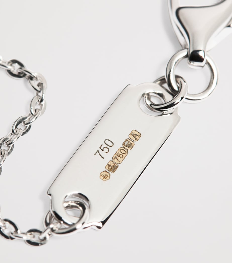 Harrods graduating white gold diamond pendant necklace 0.50ct (British brand)