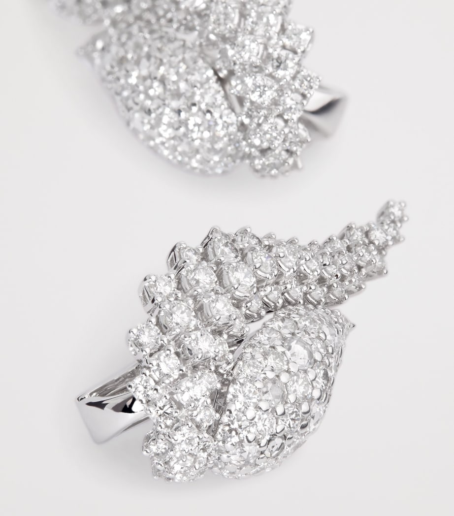 YEPREM white gold diamond stud earrings (British brand)
