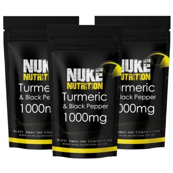 Nuke Nutrition Turmeric & Black Pepper Capsules 1000mg-180ct GOODS Superdrug   