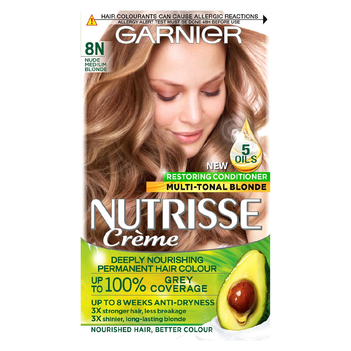 Garnier Nutrisse 8N Nude Medium Blonde Permanent Hair Dye GOODS Boots   