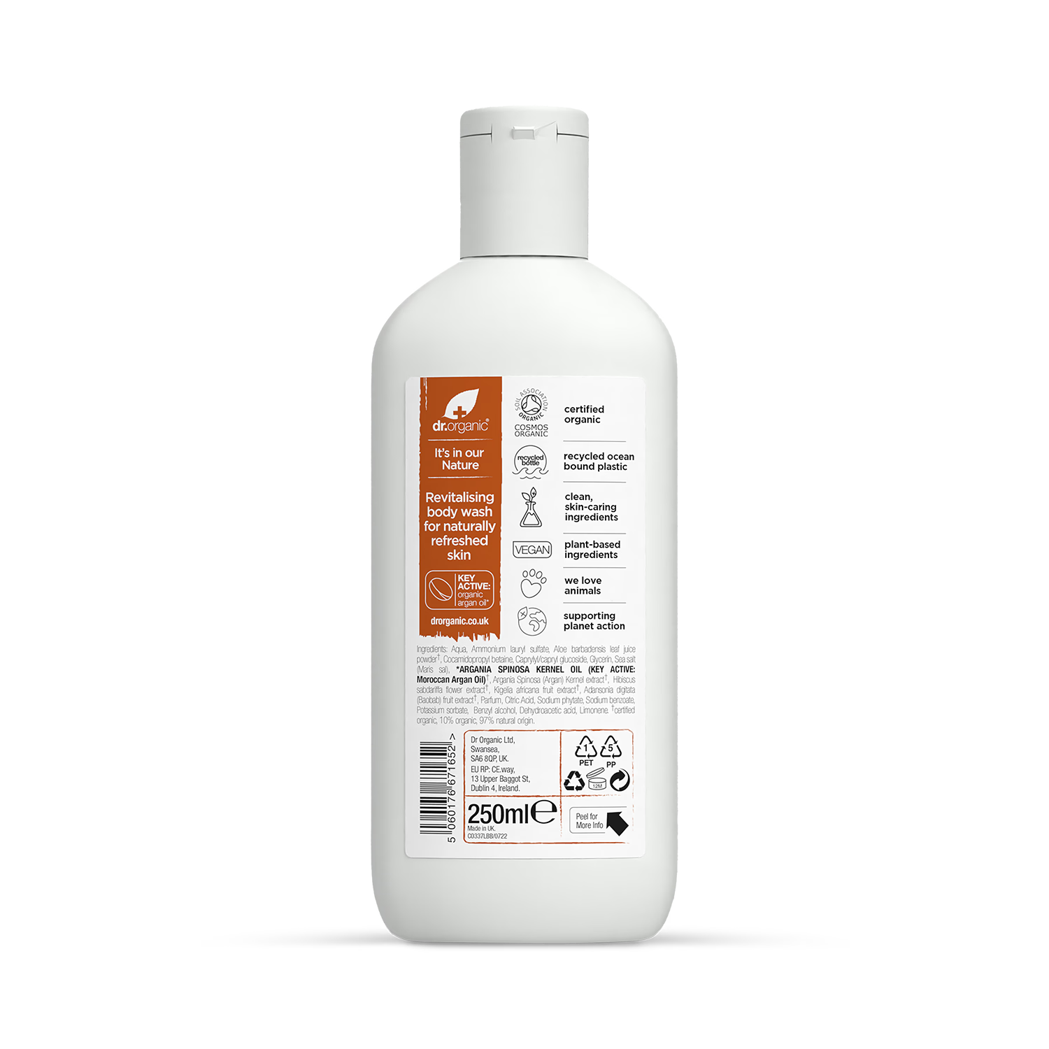 Dr Organic Moroccan Argan Oil body wash 250ml - British product
