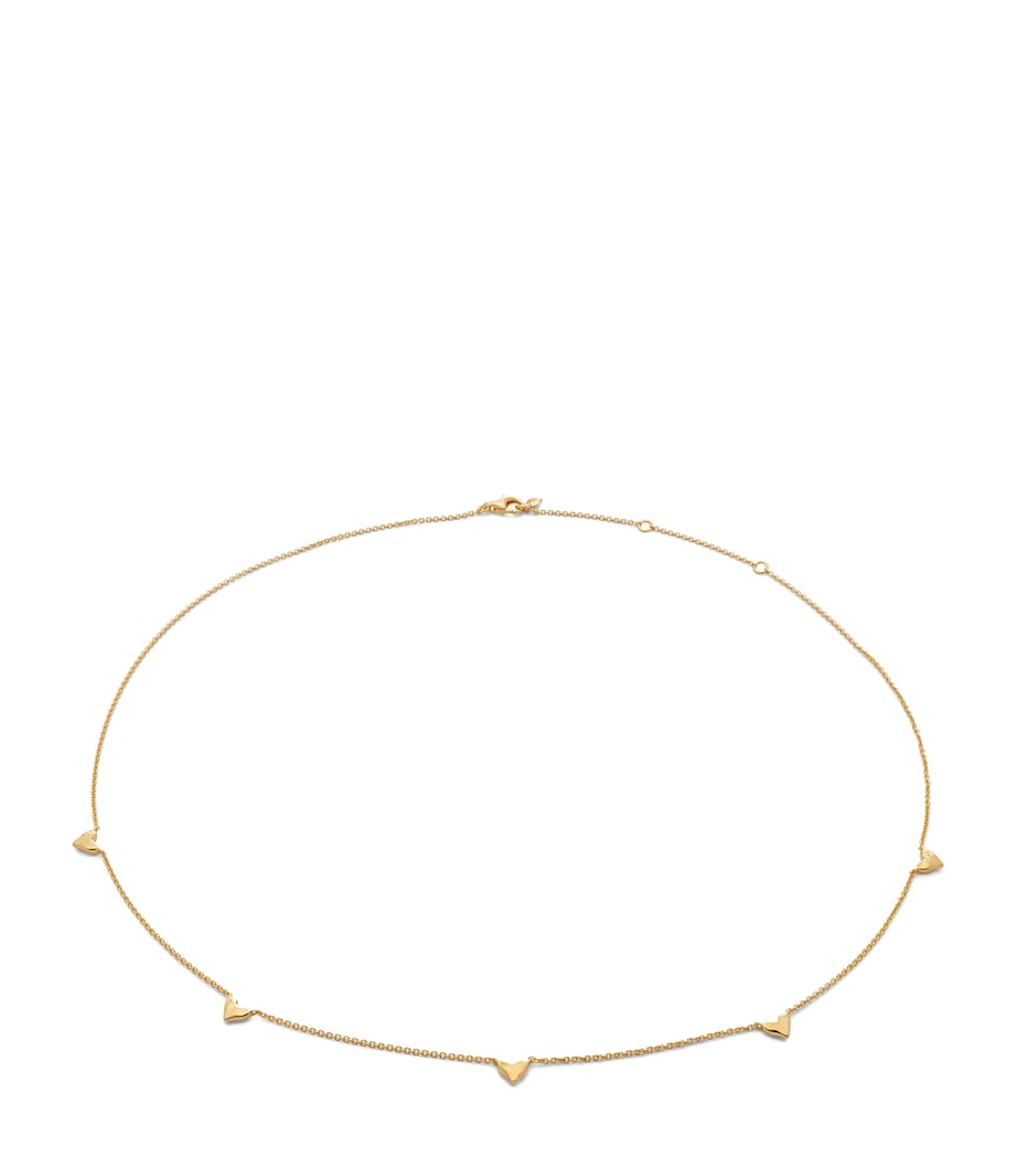 Monica Vinader gold vermeil heart station necklace - British product