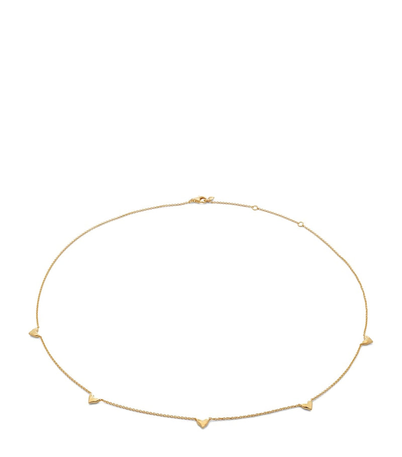 Monica Vinader gold vermeil heart station necklace - British product
