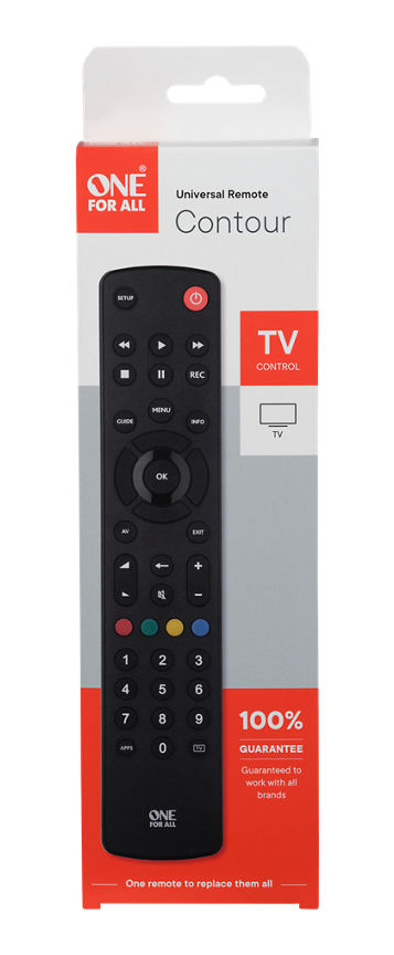 One For All Contour Universal TV Remote Control - URC1210