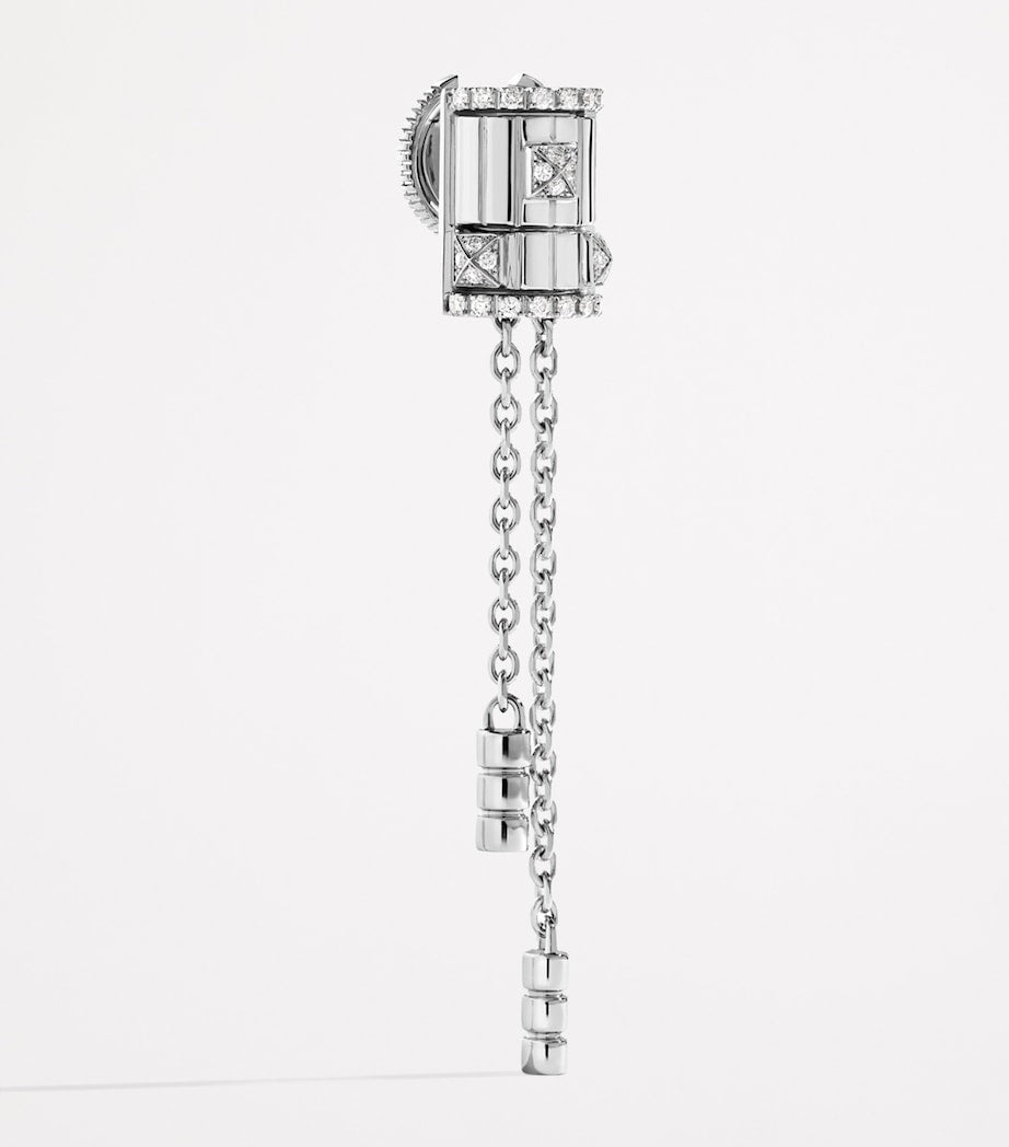 MARLI New York white gold and diamond tassel earrings, imported from the UK