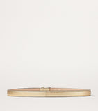 Jimmy Choo Helina mini leather belt with gold buckle, imported from the UK