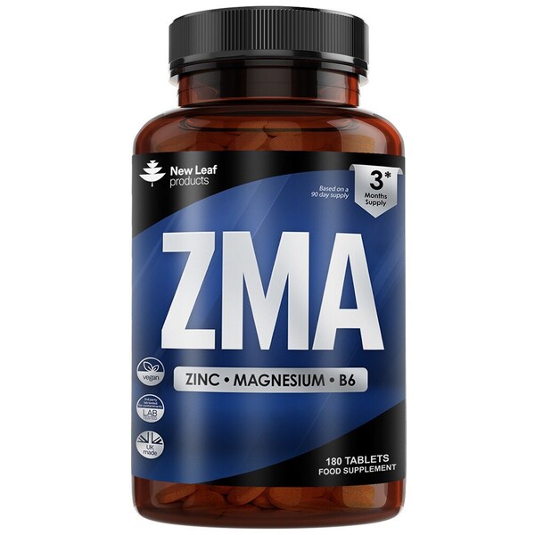 New Leaf ZMA Supplement - Zinc Magnesium & Vit B6 180 Tablet GOODS Superdrug   