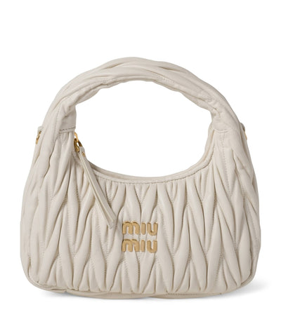 Harrods Miu Miu Matelassé Leather Wander Top-Handle Bag 17cm x 20cm x 6cm- Buy online at McGrocer
