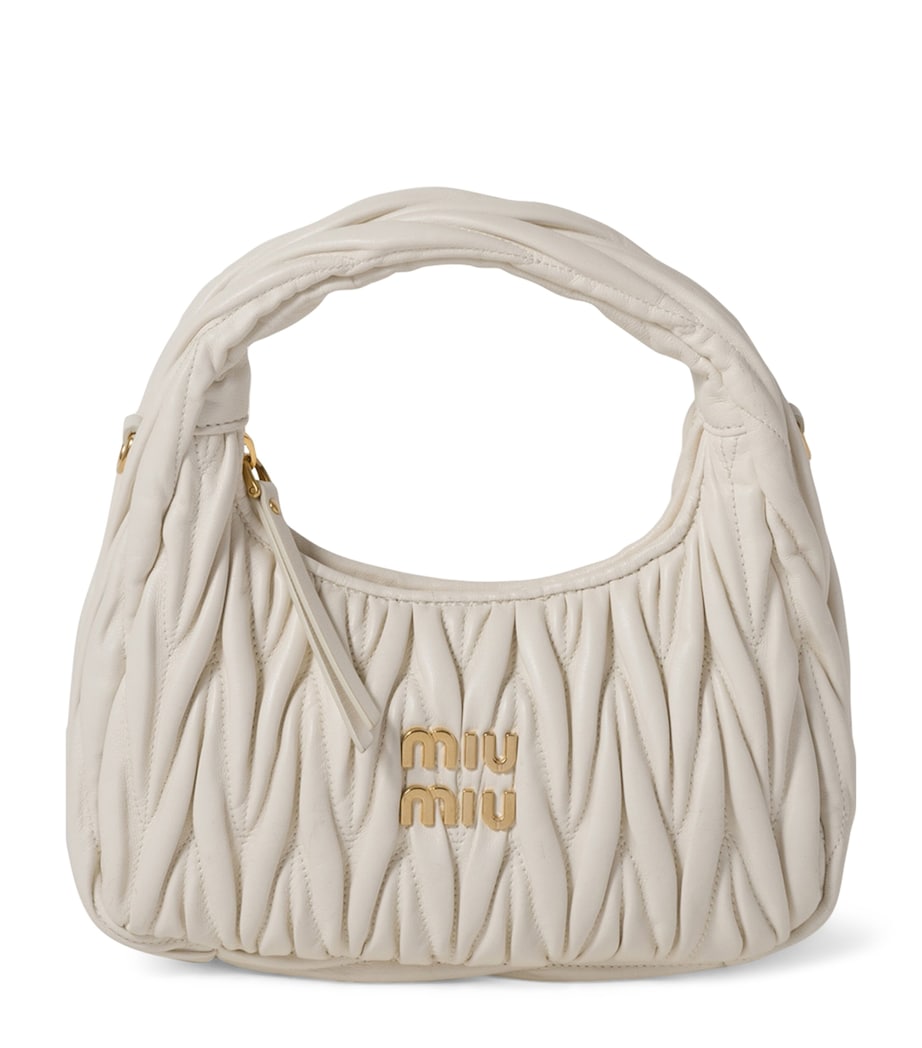 Miu Miu Wander matelassé leather handbag 17x20x6cm (British brand)