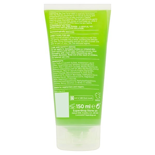 Superdrug Tea Tree Face Wash 150ml