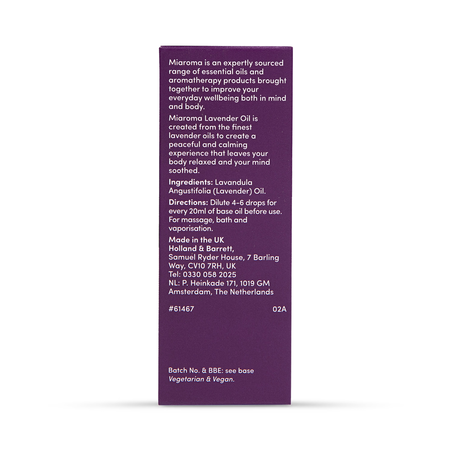 Miaroma lavender pure essential oil 20ml (British brand)