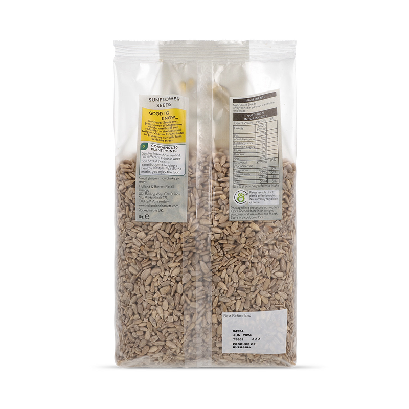 Holland & Barrett sunflower seeds 1kg, UK version
