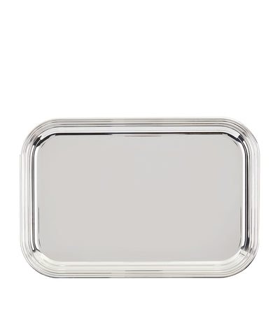 Harrods Greggio Silver Plated Georgian Rectangular Serving Tray 39cm x 26cm- Buy online at McGrocer