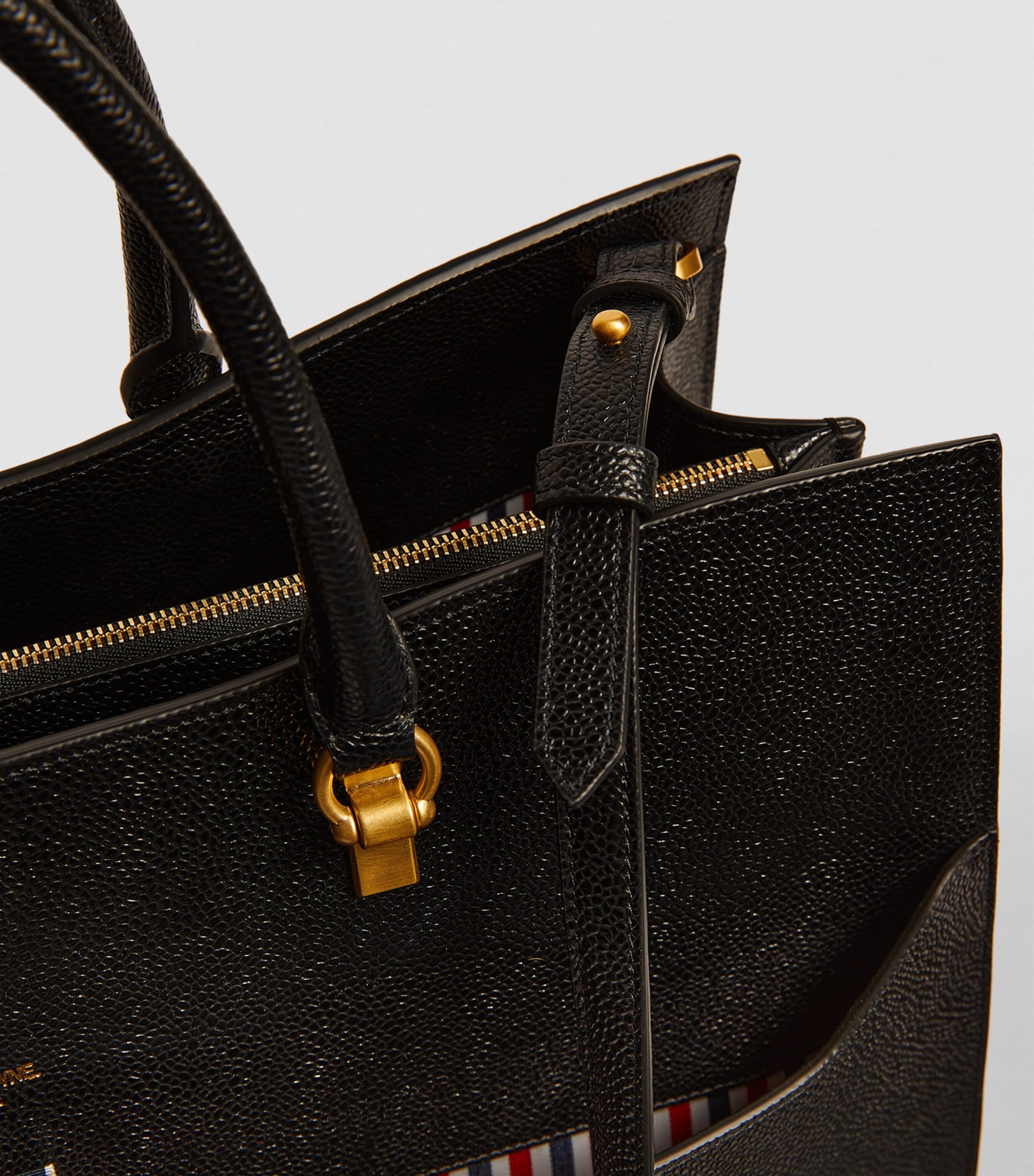 Thom Browne large leather duet tote bag, UK version
