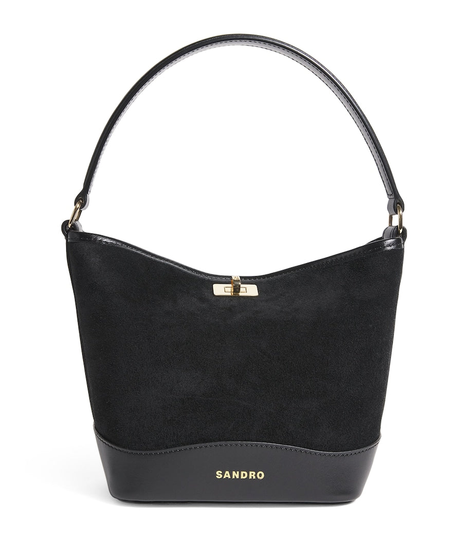 Sandro Paris mini suede bucket bag (British brand)