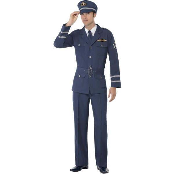 Smiffys WW2 Air Force Captain costume blue (British brand)