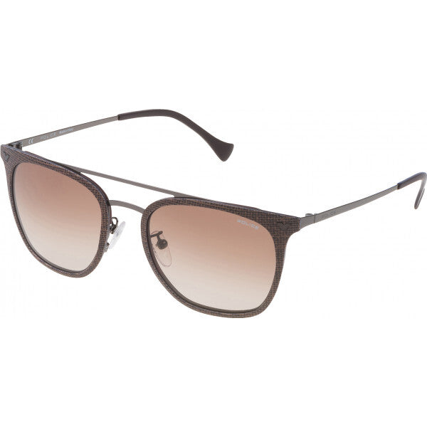 Police SPL152 brown metal frame sunglasses, imported from the UK