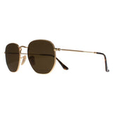 Ray-Ban hexagonal sunglasses gold polarised 51mm, imported from the UK