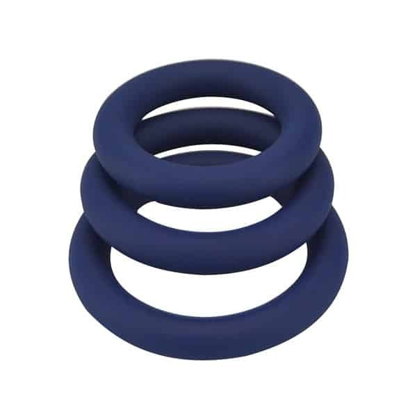 Loving Joy Thick Silicone Cock Rings 3 Pack Grey