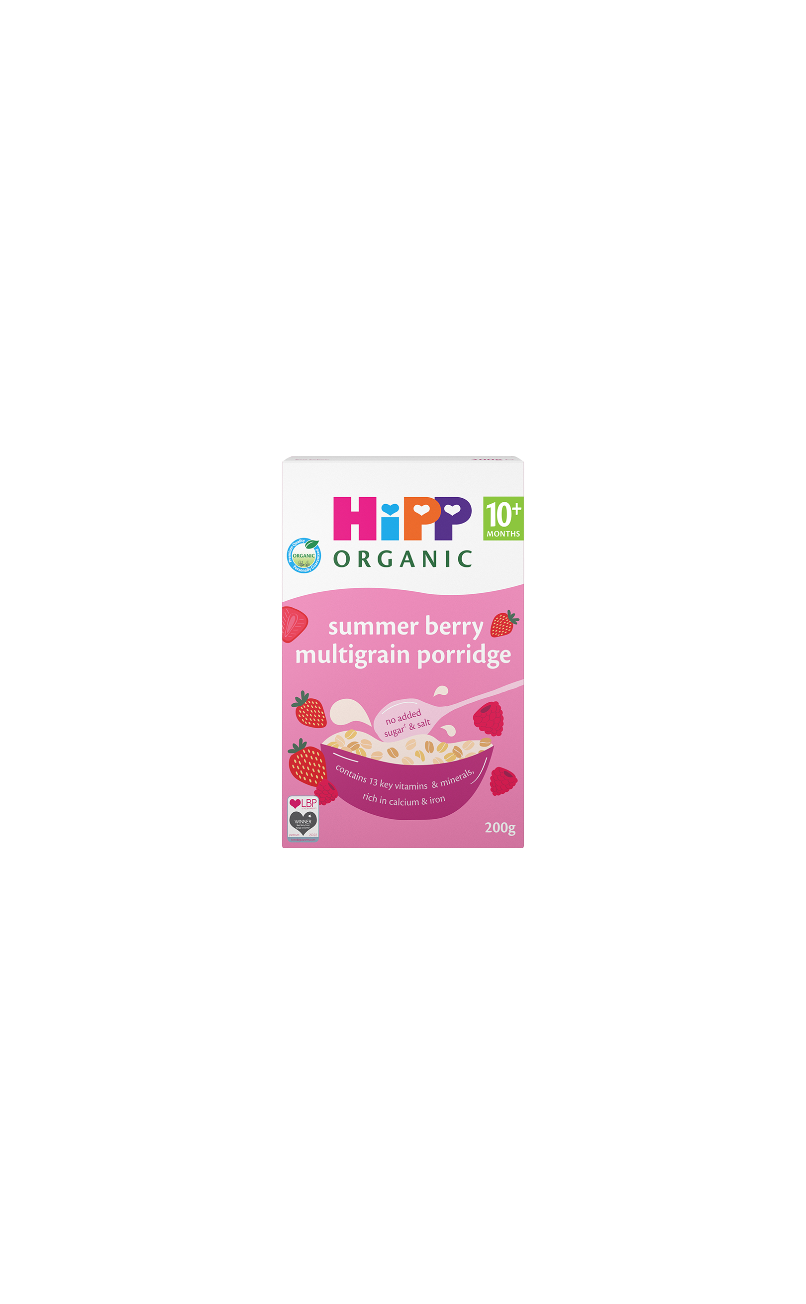 HiPP Organic summer berry multigrain porridge, imported from the UK