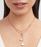 Bvlgari Divas' Dream necklace rose gold mother-of-pearl diamond, imported from the UK