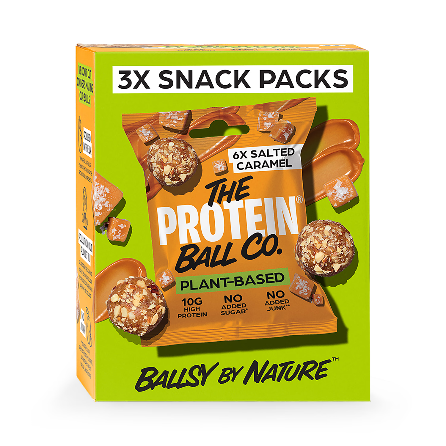 Ballsy salted caramel protein balls 3 x 45g - British product