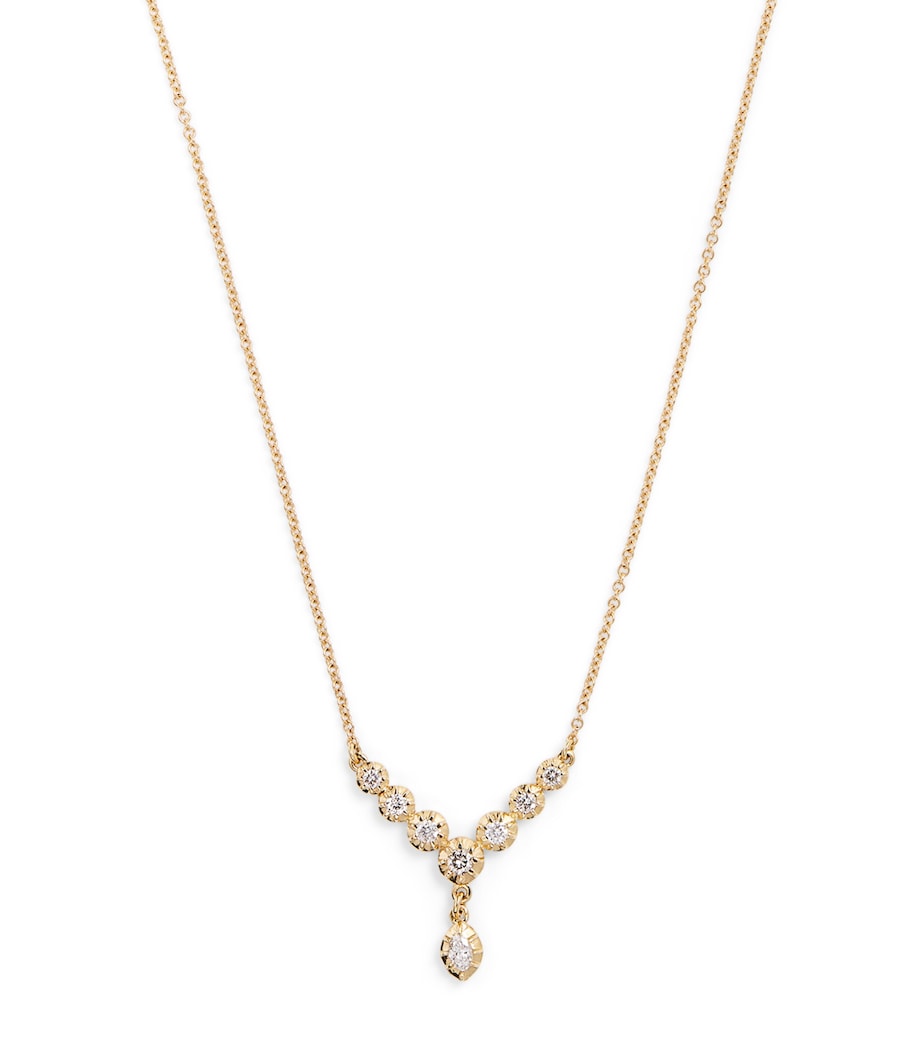 Jacquie Aiche yellow gold diamond Sophia necklace, UK version