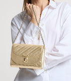 Jimmy Choo Curve clutch bag in metallic leather, imported from the UK