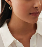 Boodles yellow gold and diamond classic roulette earrings 22mm - British product