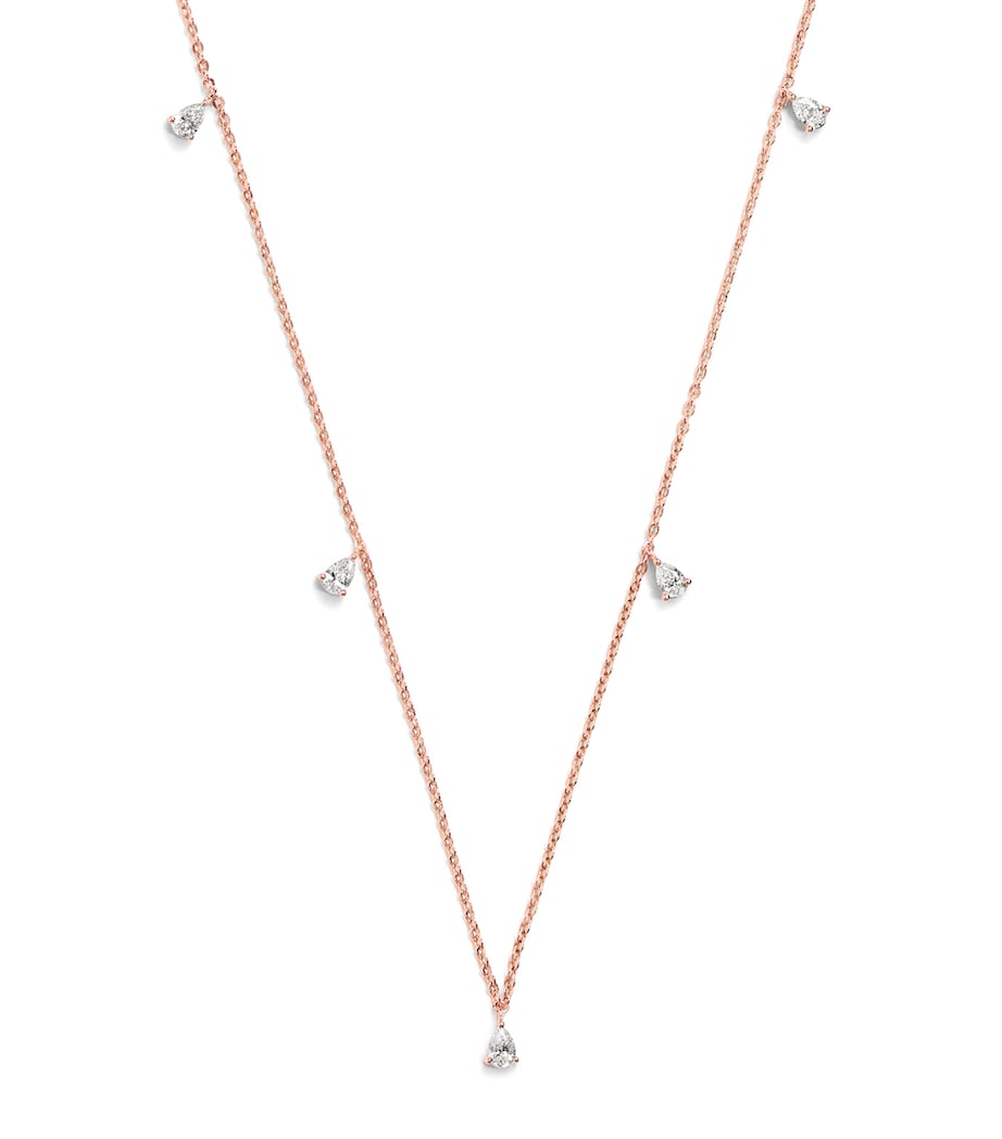 Harrods rose gold and diamond necklace 0.80ct, imported from the UK