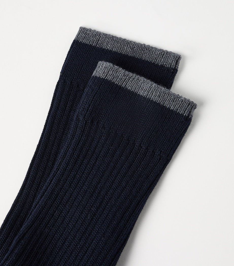 Brunello Cucinelli ribbed cotton socks, imported from the UK