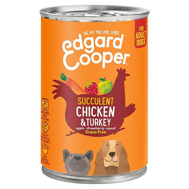 Edgard &amp;amp; Cooper Adult Grain Free Wet Dog Food with Chicken &amp;amp; Turkey   400g