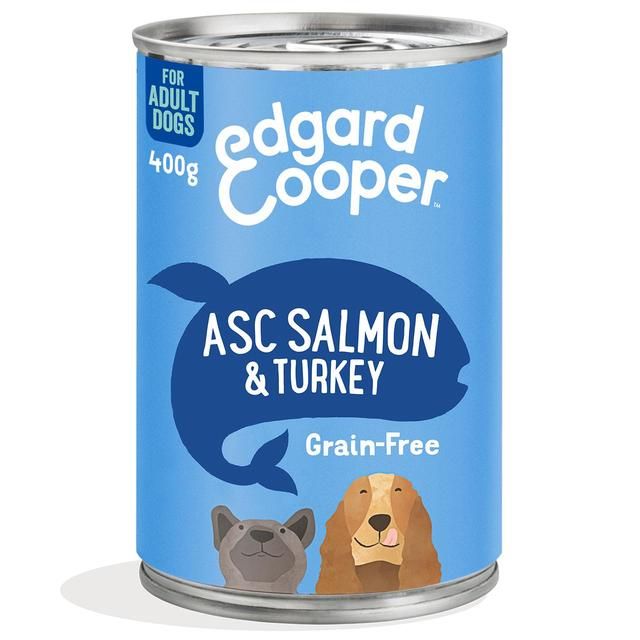 Edgard &amp;amp; Cooper Fresh Dog Wet Food Adult Grain Free Tin Salmon &amp;amp; Turkey   400g