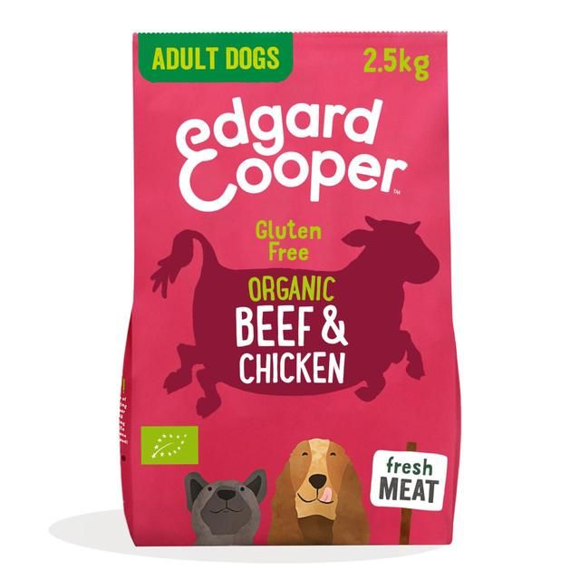 Edgard &amp;amp; Cooper Gluten Free Dry Dog Food Organic Beef &amp;amp; Free-Range Chicken   2.5kg