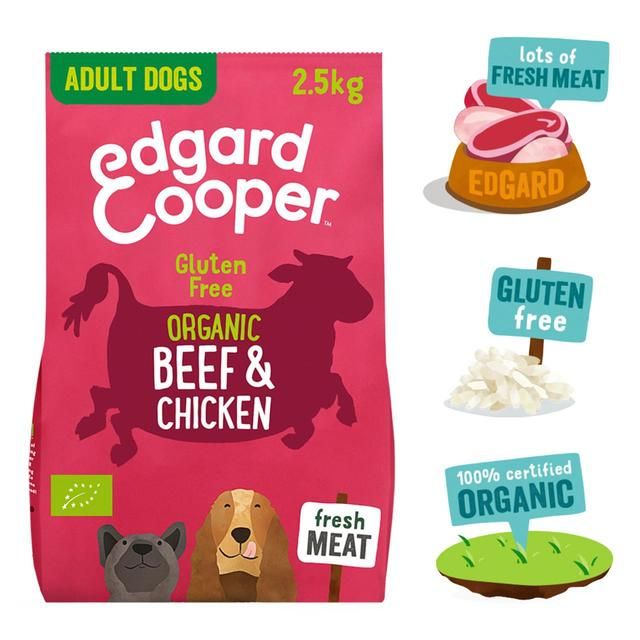 Edgard &amp;amp; Cooper Gluten Free Dry Dog Food Organic Beef &amp;amp; Free-Range Chicken   2.5kg